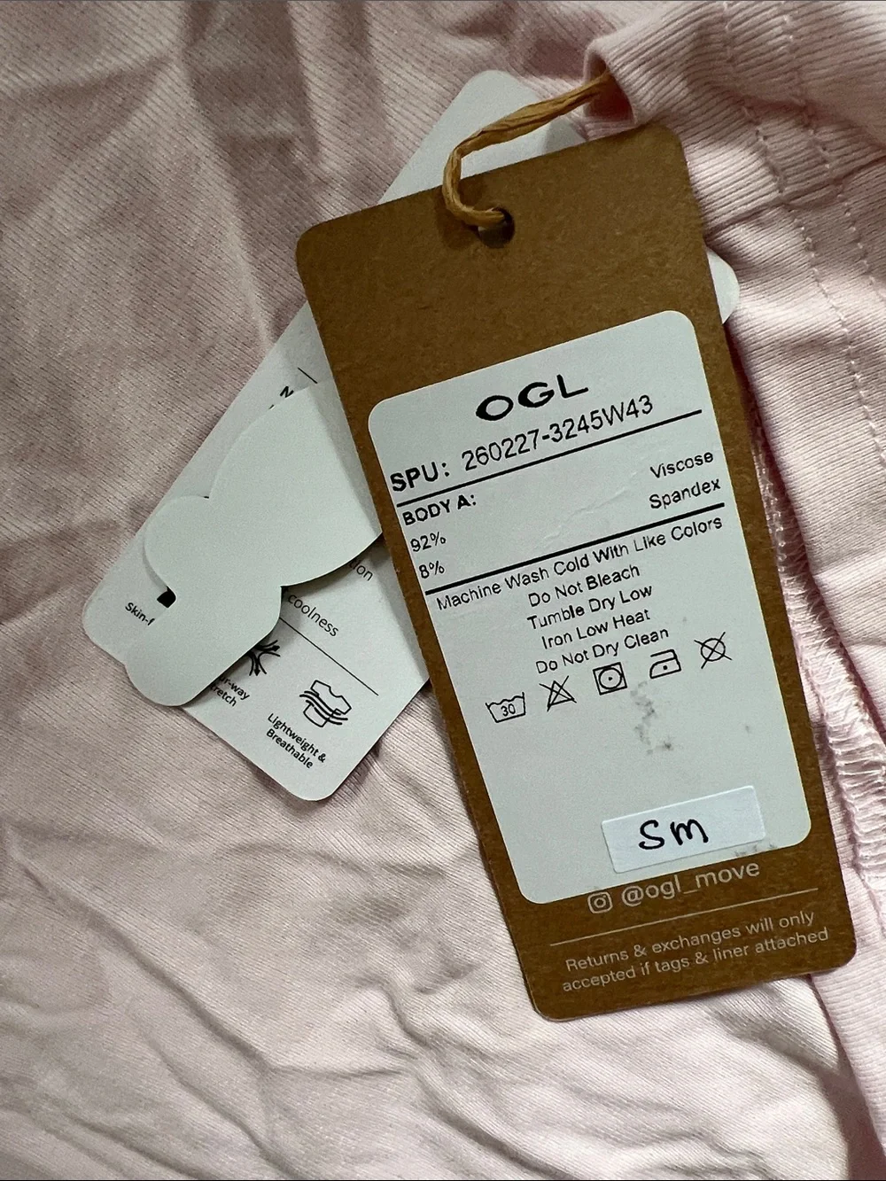 OGL Light Pink Square Neck Sleeveless Midi Bra Dress Size Small NWT